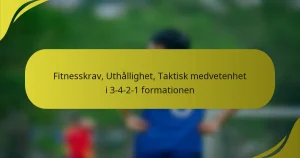 Fitnesskrav, Uthållighet, Taktisk medvetenhet i 3-4-2-1 formationen